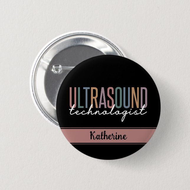 Personlig Ultrasound-teknikgåvor Knapp (Framsida & baksida)