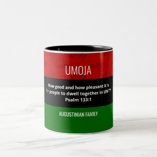 Personlig UMOJA Unity Kwanzaa Två-Tonad Mugg