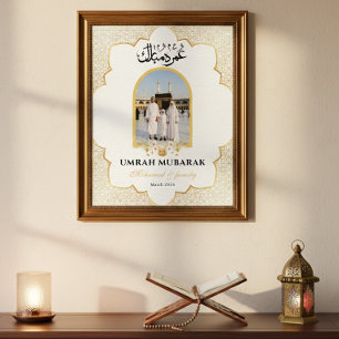 Personlig Umrah Mubarak Fotoposter Anpassad I Poster