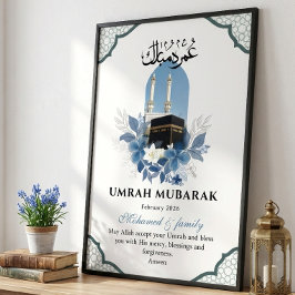 Personlig Umrah Mubarak Islamsk Väggkonstaffisch Poster