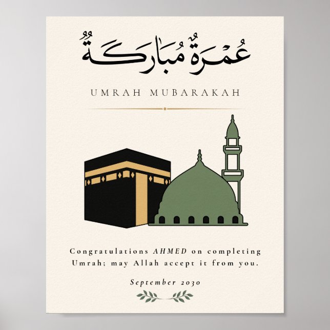 Personlig Umrah Mubarakah  Poster (Framsidan)