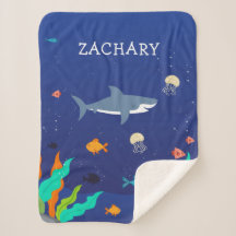 Personlig under Sea Baby/Kid Sherpa Blanket