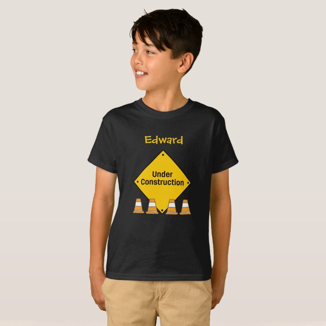 Personlig under uppbyggnad med säkerhetskontor t shirt (Hel framsida)