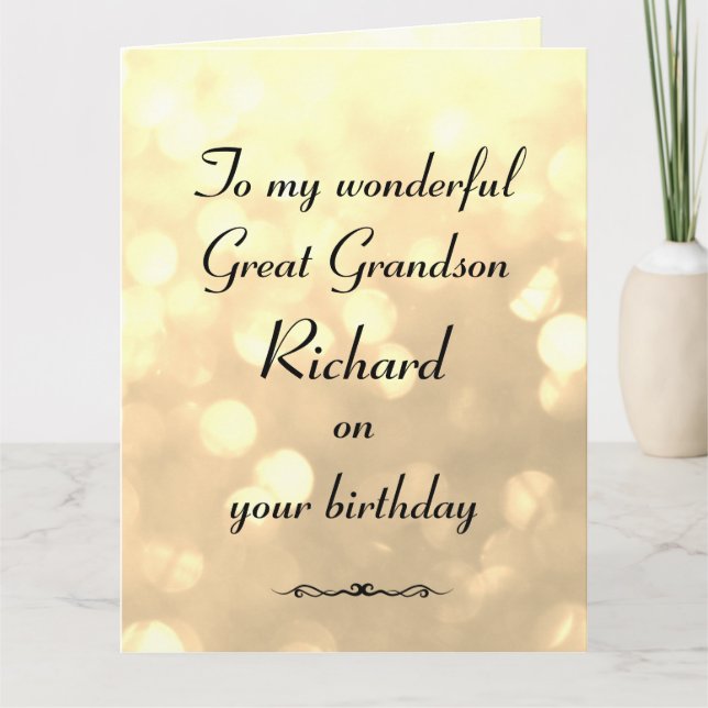 Personlig Underbar Grandson Birthday Kort (Framsida)