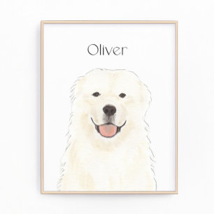 Personlig Underbar Pyrenées Hund Art Fototryck