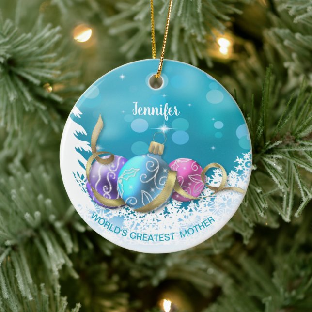 Personlig Underbarare jul Mor Julgransprydnad Keramik (Träd)