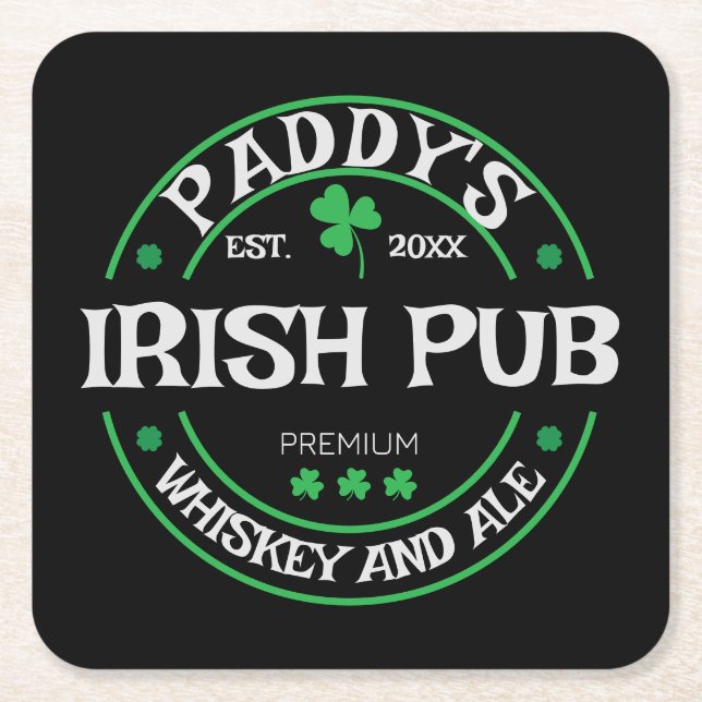 Personlig Underlägg för Irish Pub (Framsidan)