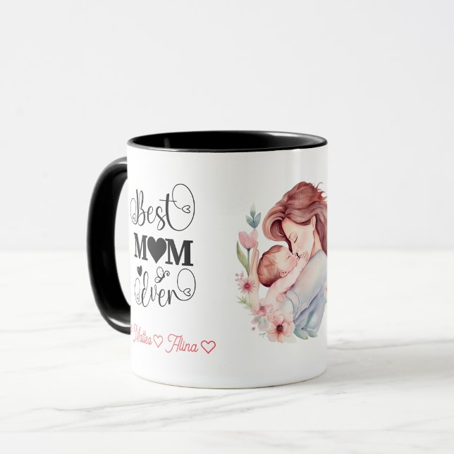 Personlig ungar namn bästa mamma någonsin kaffe mugg (Skapare uppladdad)