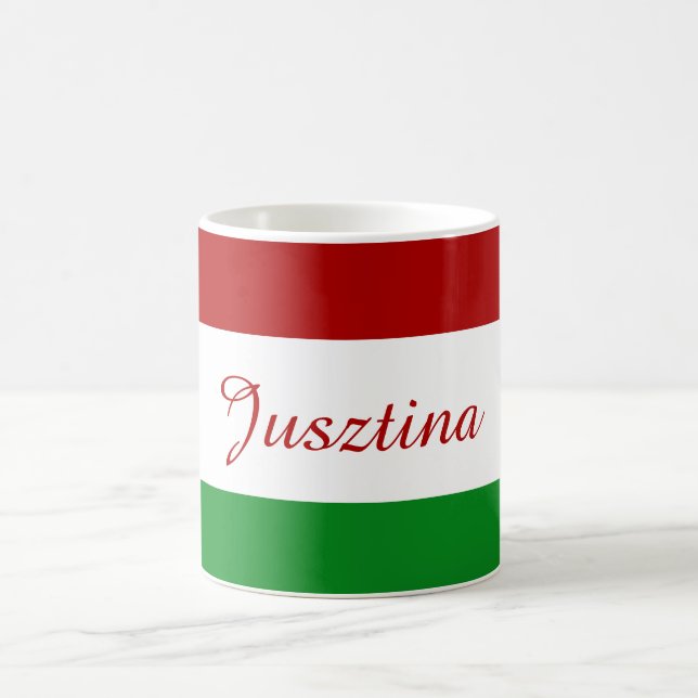 Personlig Ungerska Flagga Kaffemugg (Center)