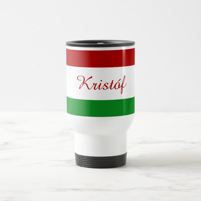 Personlig Ungerska Flagga Resemugg (Center)