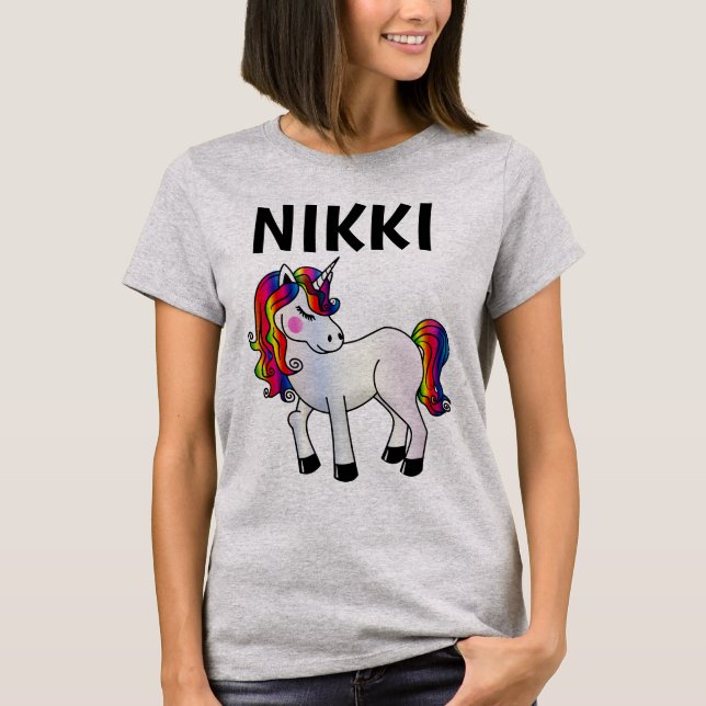 PERSONLIG UNICORN ANPASSNINGSBAR T-SHIRTS (Framsida)