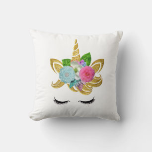 Personlig Unicorn Ansikte med Pony Kudde