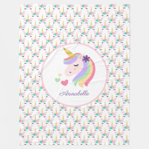 Personlig Unicorn Fleecefilt