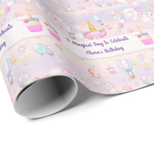 Personlig Unicorn Födelsedag Presentpapper