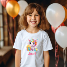 Personlig Unicorn Girl Födelsedagsfest