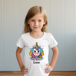 Personlig Unicorn Girl Födelsedagsfest T Shirt