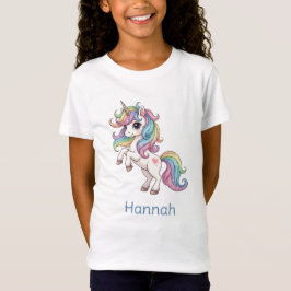 Personlig Unicorn Girls T-Shirt