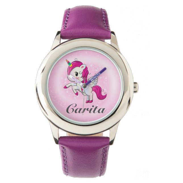 Personlig Unicorn Girls Watch Armbandsur (Framsida)