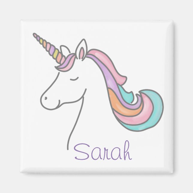 Personlig Unicorn Magnet (Framsidan)