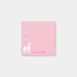 Personlig Unicorn med ballons Post-it Notes Block