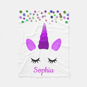 Personlig Unicorn med Pony Fleece Blanket