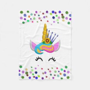 Personlig Unicorn med Pony Fleece Blanket