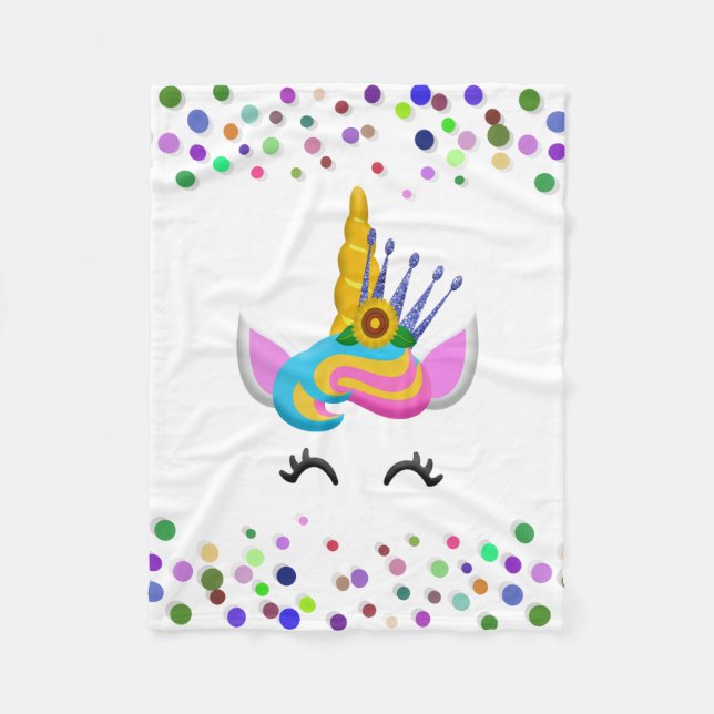 Personlig Unicorn med Pony Fleece Blanket (Framsidan)