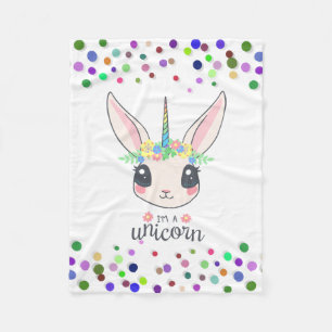 Personlig Unicorn med Pony Fleecefilt