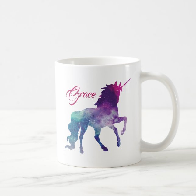 Personlig Unicorn mugg | Cute Magic Kids Mugg (Höger)
