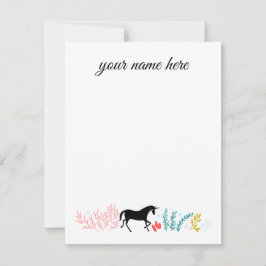 Personlig Unicorn Notecards Anteckningskort