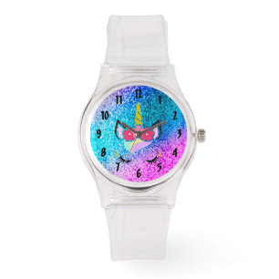 Personlig Unicorn Ombre Glitter Wrist Watch Armbandsur