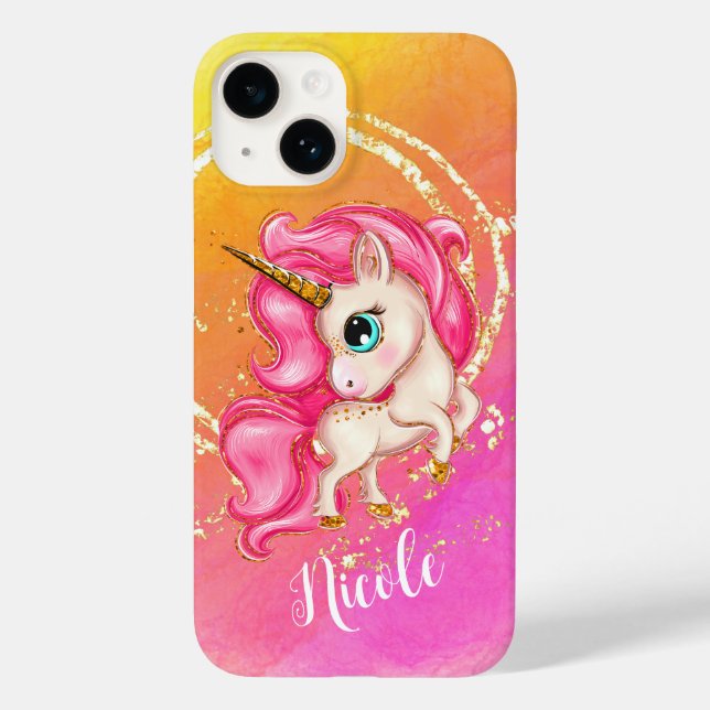 Personlig Unicorn Phone Case (Baksida)