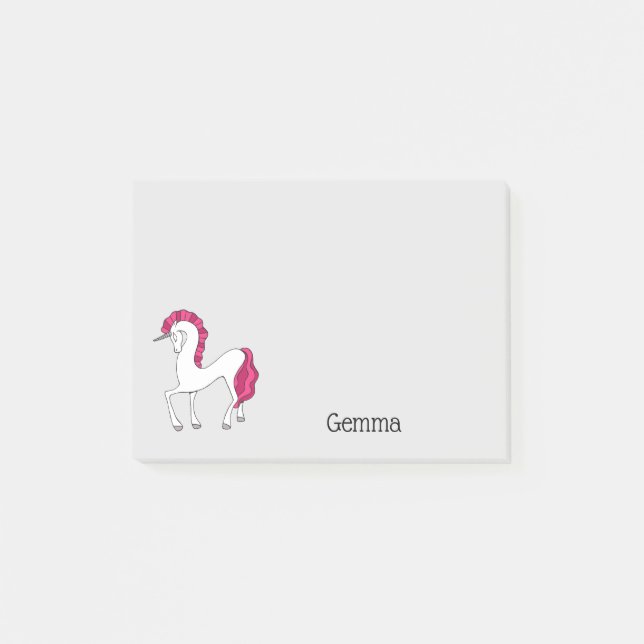 Personlig Unicorn Post It Notes Post-it Block (Framsida)
