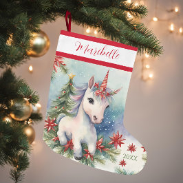 Personlig Unicorn Stor Julstrumpa