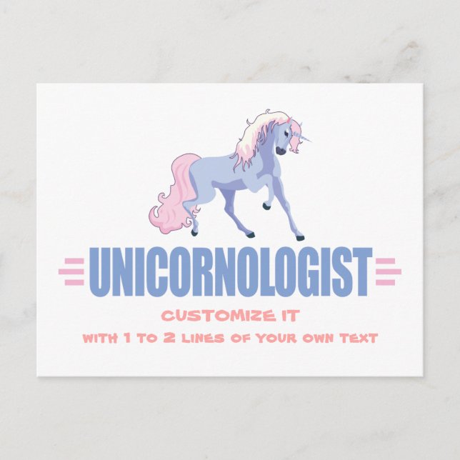 Personlig Unicorn Vykort (Framsida)