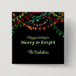 Personlig Unik färgad Ljus jul Knapp