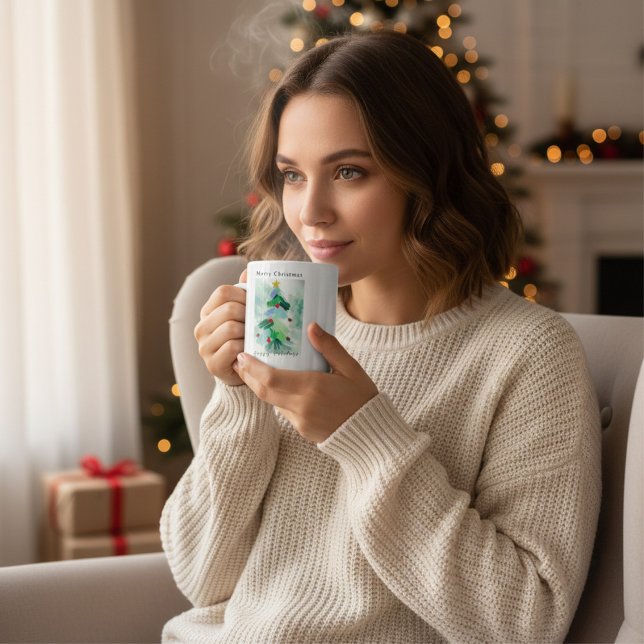 Personlig unik foto glad jul semester kaffemugg (Skapare uppladdad)