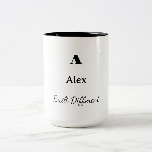 Personlig unik kaffemugg Initialer (Center)