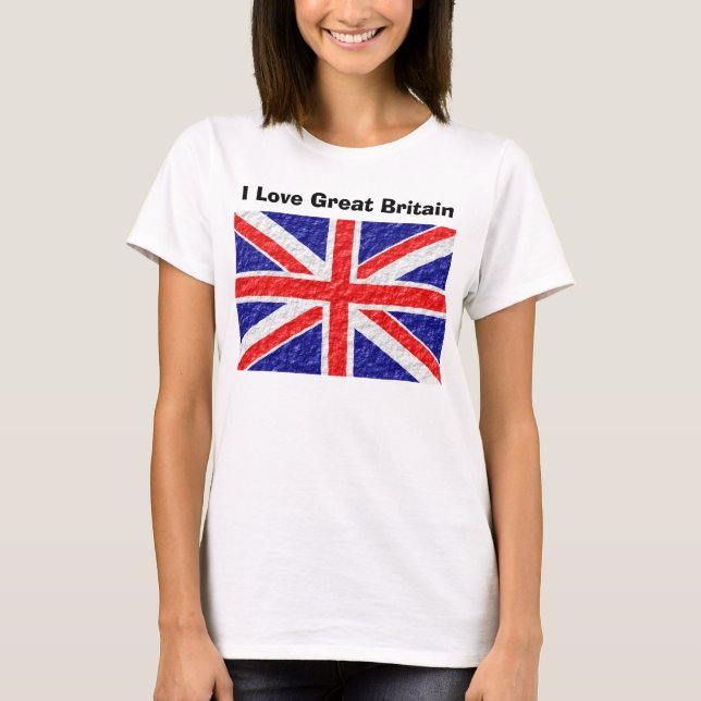 Personlig Union Jack Flagga Design T-shirt (Framsida)