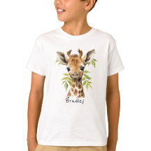 Personlig Unisex Giraffe T-Shirt för barn