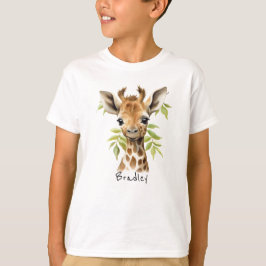 Personlig Unisex Giraffe T-Shirt för barn