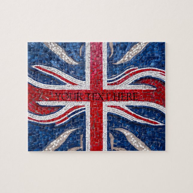 Personlig United Kingdom Flagga Designer Pussel (Horisontell)