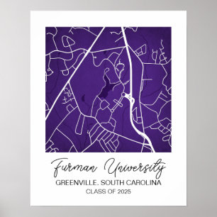 Personlig Universiteten Karta, anpassningsbar kart Poster