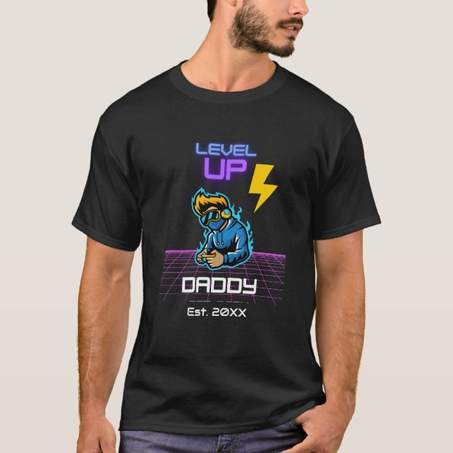 Personlig upp till ny pappa för spelaren t shirt (Framsida)