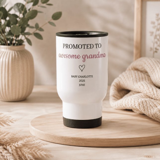 Personlig 'Uppflyttad till Superfarmor'-present Resemugg (Skapare uppladdad)