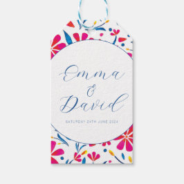 Personlig Uppmuntrande Blommig Mönster Presentetikett