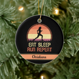 Personlig Upprepa Retro-Idrottsmannen i viloläge S Julgransprydnad Keramik