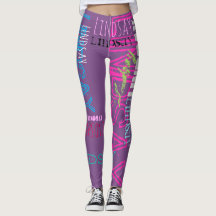 Personlig Upprepande namn 7 brev Leggings