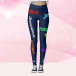 Personlig Upprepande NAMN Brev Leggings Black<br><div class="desc">Roligt,  fet,  färglös,  legeringar. Ange ditt namn i mallen som det upprepar som magi.</div>