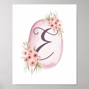Personlig Ursprunglig Rosa i Flicka Watecolor Poster
